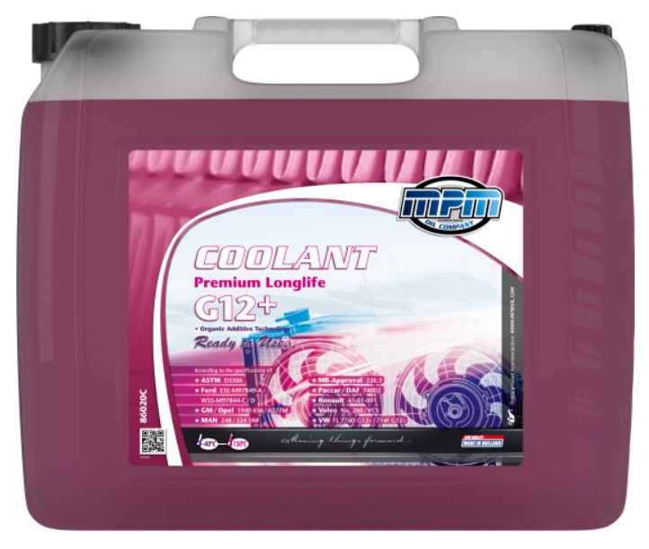 Охолоджувальна рідина MPM G12+, готова, рожевий, -40°С, 20 л (MPM 86020C)